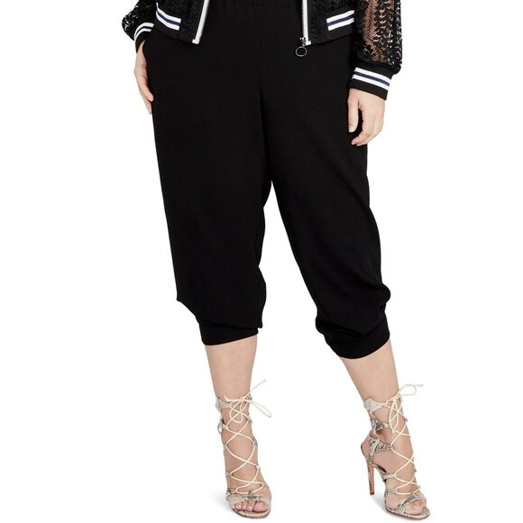 Rachel Rachel Roy Trendy Plus Size Cropped Jogger Pants - Picture 1 of 2